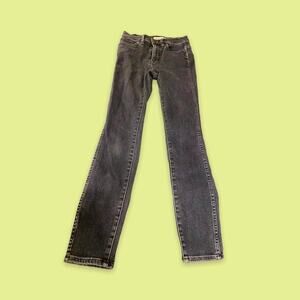 Madewell High Riser 10" Skinny Skinny Grey Cotton Stretch Denim Jeans Size 24